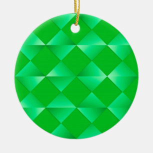 Ornamento De Cerâmica Diamantes de Seda de Meados do Século - verde esme