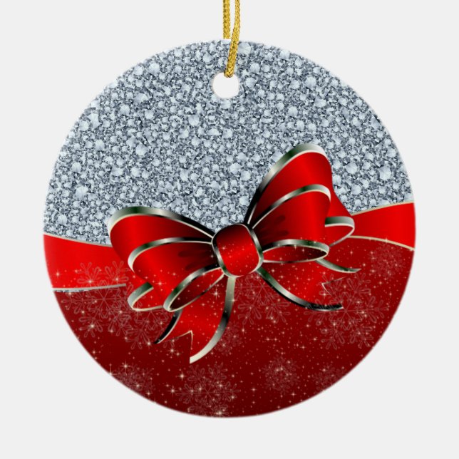 Ornamento De Cerâmica Diamantes Encruzados Parecem um Padrão de Leitura (Frente)