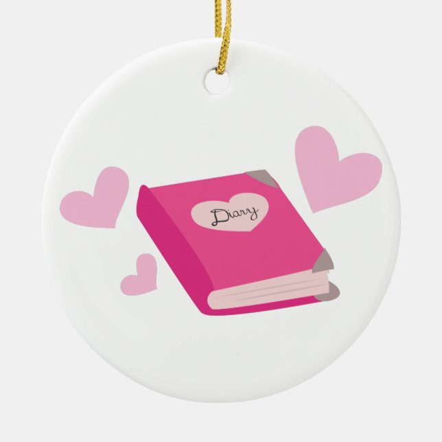 Ornamento De Cerâmica Diário (Frente)