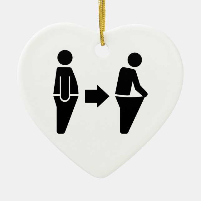 Ornamento De Cerâmica Dieta que afrouxa o peso (Frente)