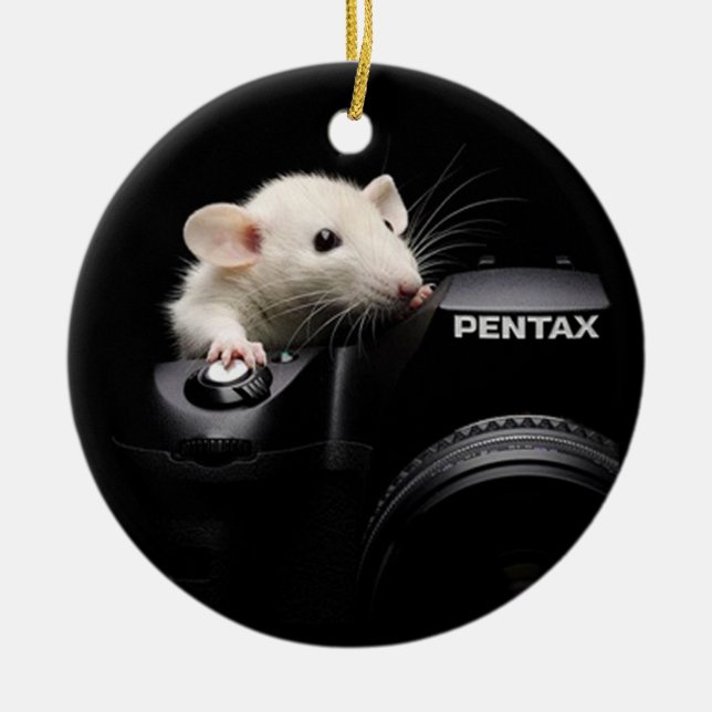 Ornamento De Cerâmica Diga queijo! (Frente)