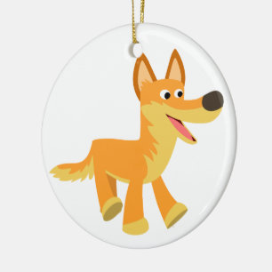 Ornamento De Cerâmica Dingo bonito dos desenhos animados