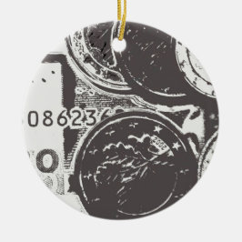 Ornamento De Cerâmica Dinheiro faz o mundo girar