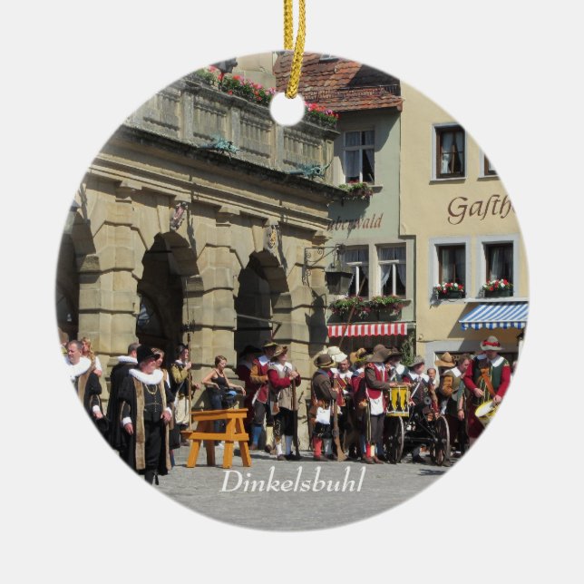 Ornamento De Cerâmica Dinkelsbuhl Cidade Histórica de Franconia (Frente)