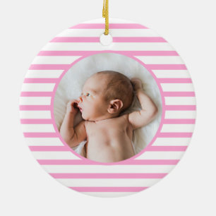 Ornamento De Cerâmica Dino Azul Primeiro Natal - Bico Rosa