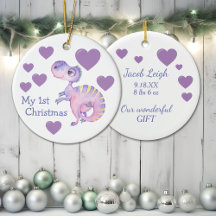 Dinossauro Adorável Primeiro Natal