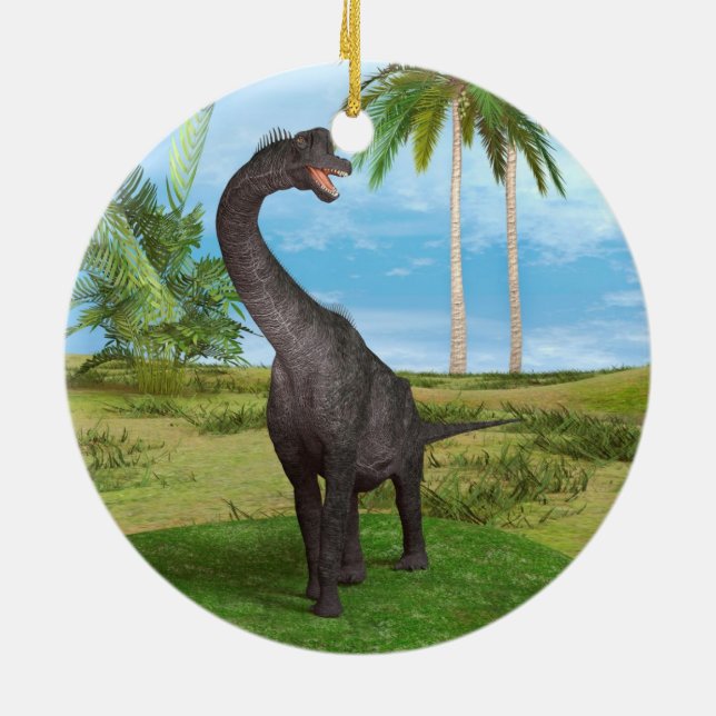 Ornamento De Cerâmica Dinossauro Brachiosaurus (Traseira)