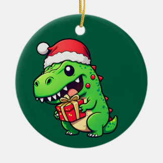 Ornamento De Cerâmica Dinossauro de presente de Natal