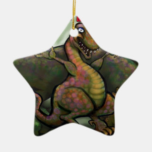 Ornamento De Cerâmica Dinossauros Jurássicos