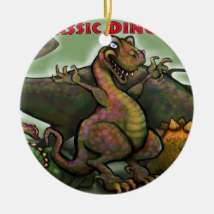 Ornamento De Cerâmica Dinossauros Jurássicos