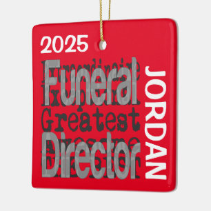 Ornamento De Cerâmica Diretor Funeral Extraordinário PERSONALIZADO