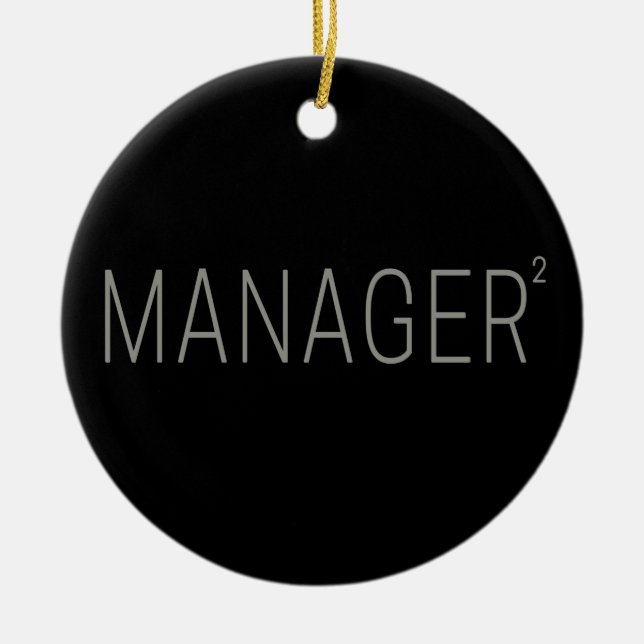 Ornamento De Cerâmica Diretor-Geral ou Design de Trabalhador Independent (Frente)