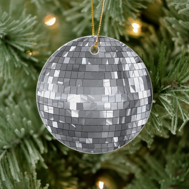 Ornamento De Cerâmica Disco Ball Christmas Funky e Love (Criador carregado)