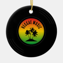 Ornamento De Cerâmica Disco de Vinil Natal Música Reggae