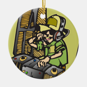 Ornamento De Cerâmica Disco-jóquei do DJ