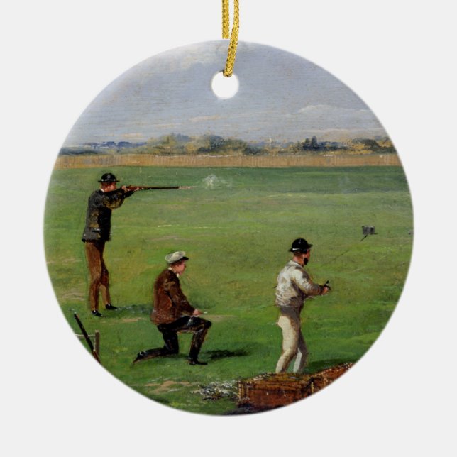 Ornamento De Cerâmica Disparar (óleo no papel) (Frente)