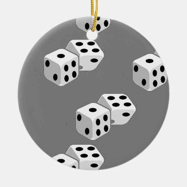 Ornamento De Cerâmica Dispositivos no padrão das cinzas (Frente)