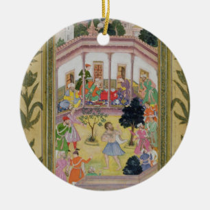 Ornamento De Cerâmica Distúrbio por um louco em um recolhimento social,