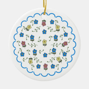 Ornamento De Cerâmica Ditsy Ornament Floral