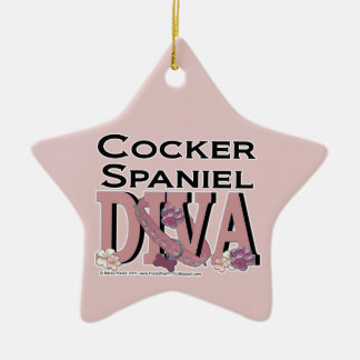 Ornamento De Cerâmica DIVA de cocker spaniel