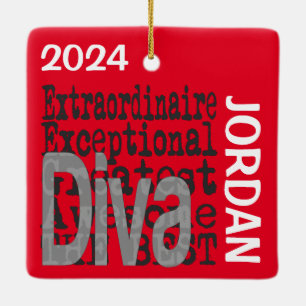Ornamento De Cerâmica Diva Extraordinário PERSONALIZADO