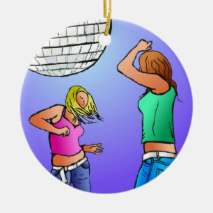 Ornamento De Cerâmica Divas do disco