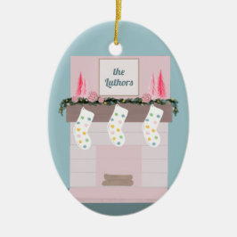 Ornamento De Cerâmica Diversão do Disco Rosa Personalizado