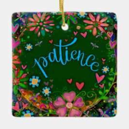 Ornamento De Cerâmica Diversão Floral Doença Bonito Inspiração Cardíaca
