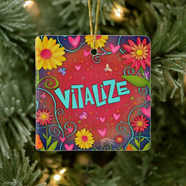 Ornamento De Cerâmica Diversão Floral Vitalize Bonito Dragonfly Inspiriv (Árvore)