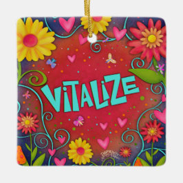 Ornamento De Cerâmica Diversão Floral Vitalize Bonito Dragonfly Inspiriv