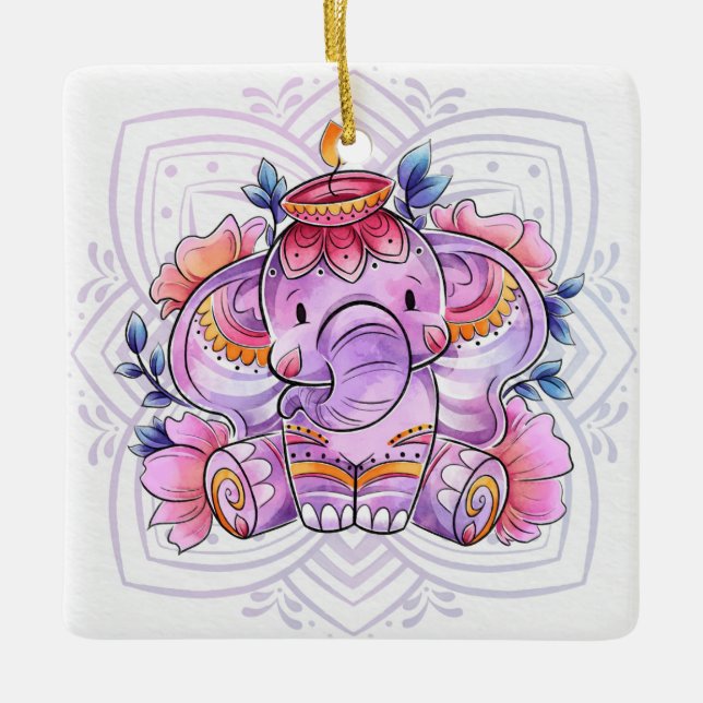 Ornamento De Cerâmica Diwali Cerâmica Ornament (Frente)