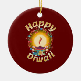 Ornamento De Cerâmica Diwali Festival das Luzes Hindu Sikh Jain