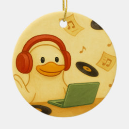 Ornamento De Cerâmica DJ Feliz