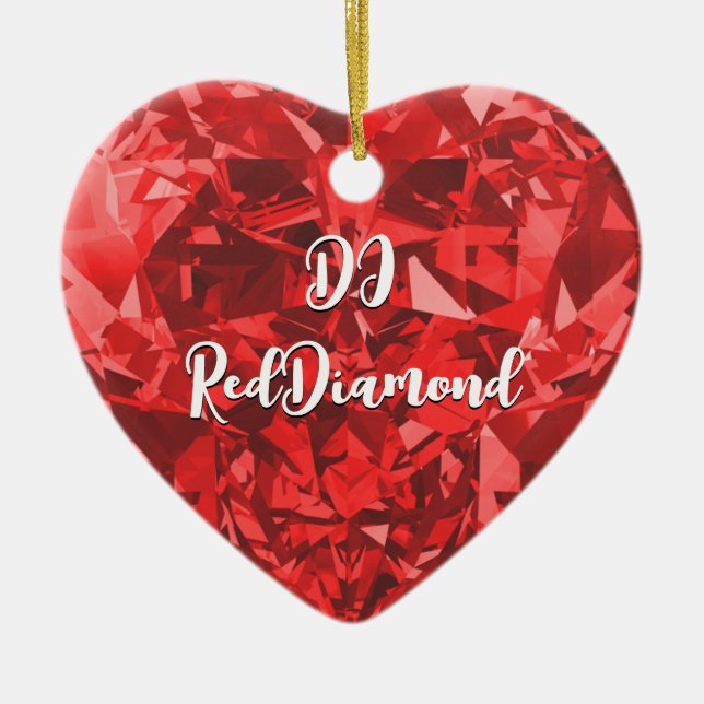 Ornamento De Cerâmica dj RedDiamond Ornament (Frente)