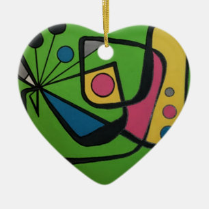 Ornamento De Cerâmica Do "abstrato moderno #4 meio século" em a