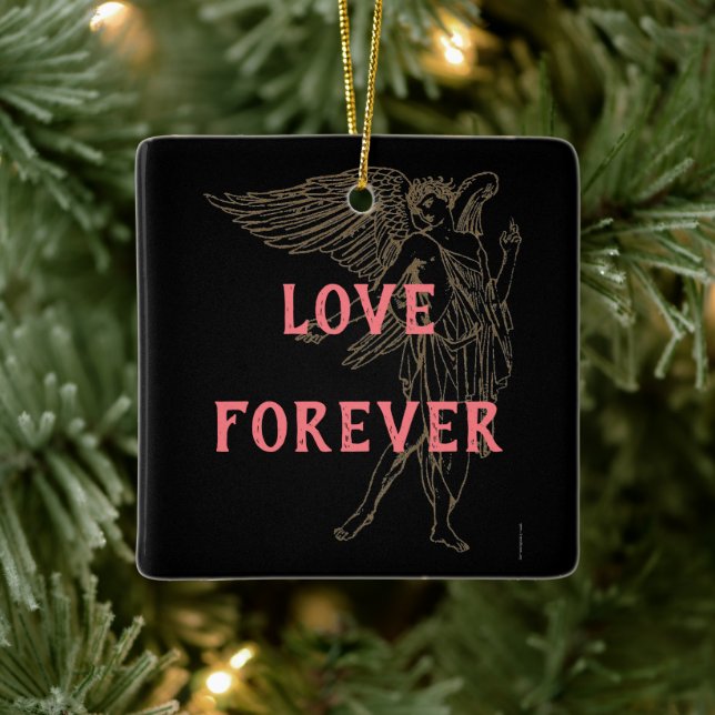 Ornamento de Cerâmica do Love Forever (Árvore)