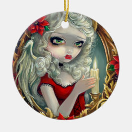 Ornamento De Cerâmica Do "ornamento da vela Natal"