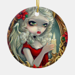 Ornamento De Cerâmica Do "ornamento da vela Natal"