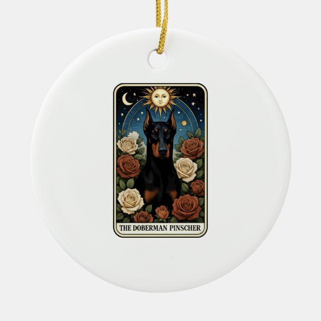Ornamento De Cerâmica Dobermann Pinscher (Frente)