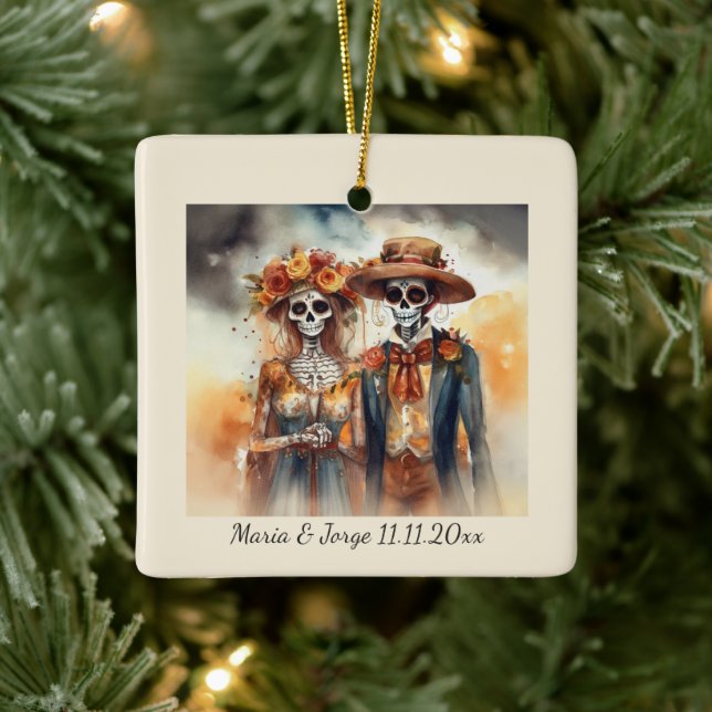 Ornamento De Cerâmica Doces de crânio de açúcar, costume (Árvore)