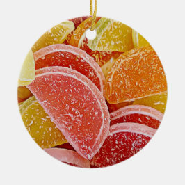 Ornamento De Cerâmica Doces de Geleia de Açúcar Comida Realista Natal