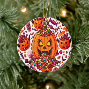Ornamento De Cerâmica Doces Roxos Para O Halloween Drácula Gótica
