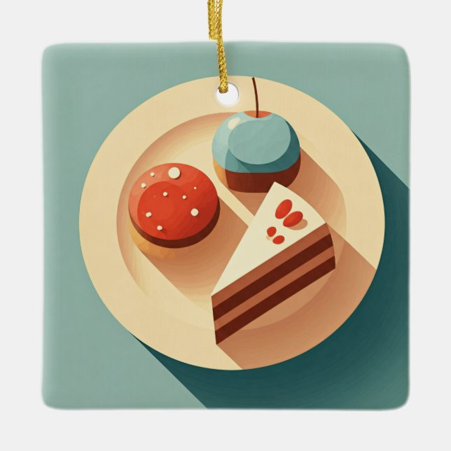 Ornamento De Cerâmica Doces tentações (Frente)