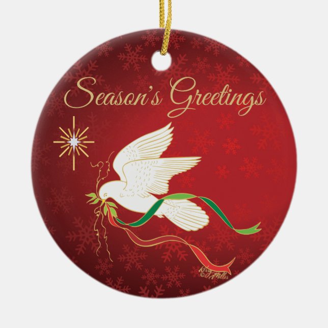 Ornamento De Cerâmica Doença Branca (Frente)