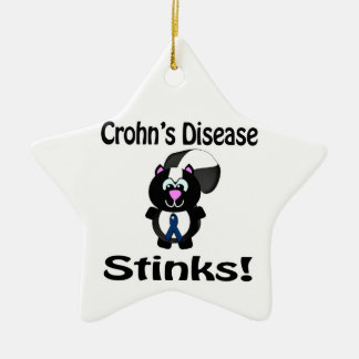 Ornamento De Cerâmica Doença Crohns Cheira a Design de Consciência Skunk