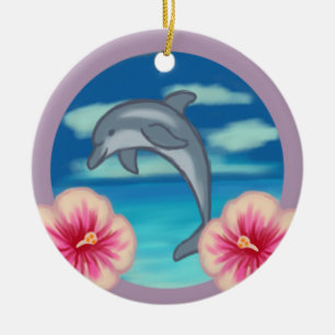Ornamento De Cerâmica Dolphin Paradise