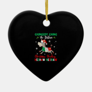Ornamento De Cerâmica Dominick O Donkey Italiano De Natal