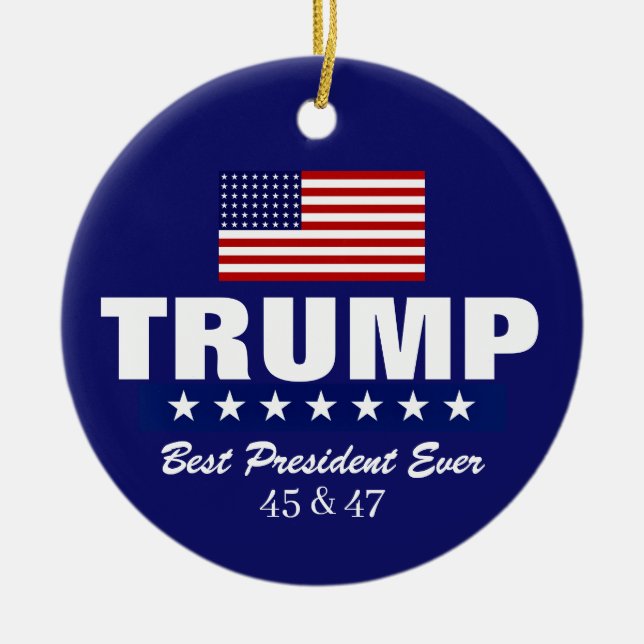 ORNAMENTO DE CERÂMICA DONALD TRUMP 2020 CHRISTMAS ORNAMENT (Frente)