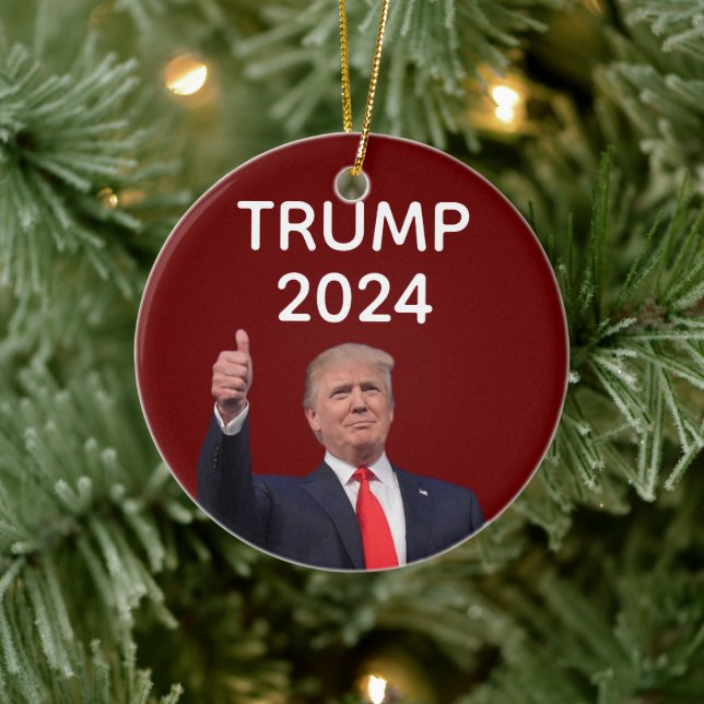 Ornamento De Cerâmica Donald Trump 2024 (Árvore)
