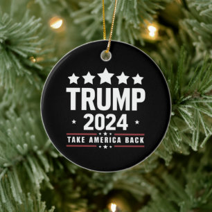 Ornamento De Cerâmica Donald Trump 2024 De Volta à América Eleição